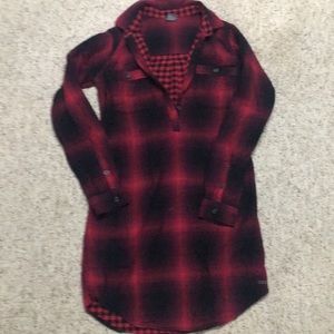 Flannel shirt dress